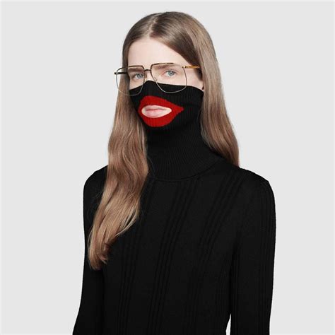 guccis balaclava knit top